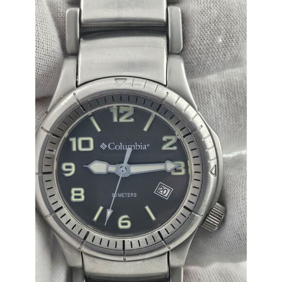 Columbia Men's Glows In The Dark Quartz Watch CL-1022 New Battery Running - Picture 3 of 13